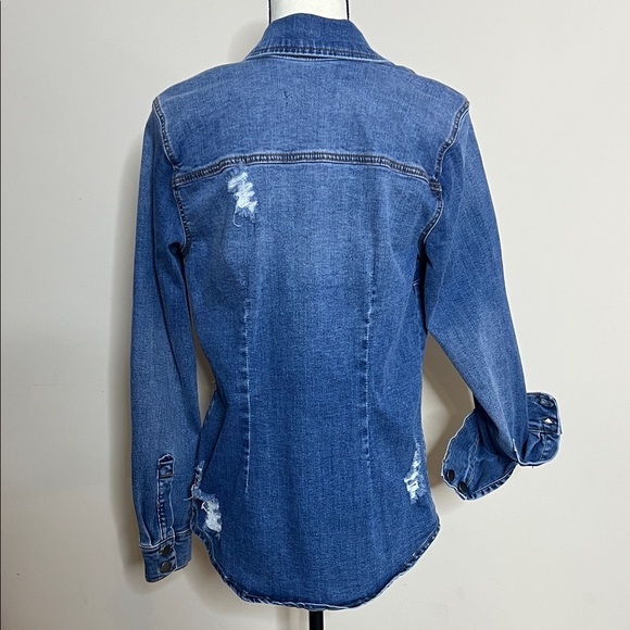 👖💙🥣🌀Kut Distressed Denim Jacket - Picture 6 of 11
